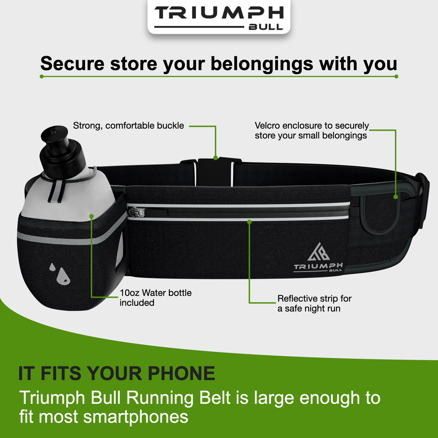 Running Belt With Water Bottle